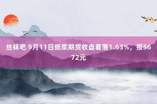 丝袜吧 9月11日纸浆期货收盘着落1.63%，报5672元