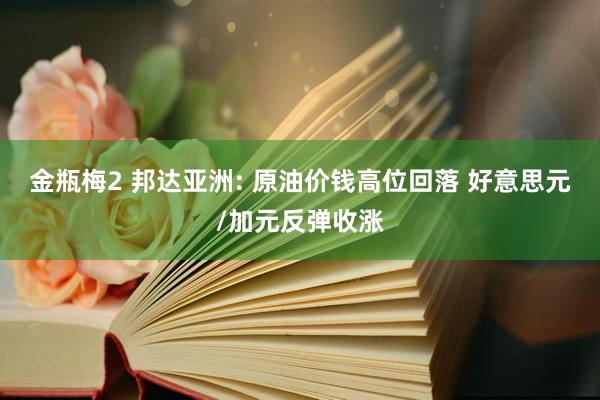 金瓶梅2 邦达亚洲: 原油价钱高位回落 好意思元/加元反弹收涨