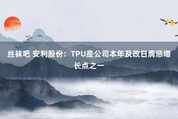 丝袜吧 安利股份：TPU是公司本年及改日膺惩增长点之一