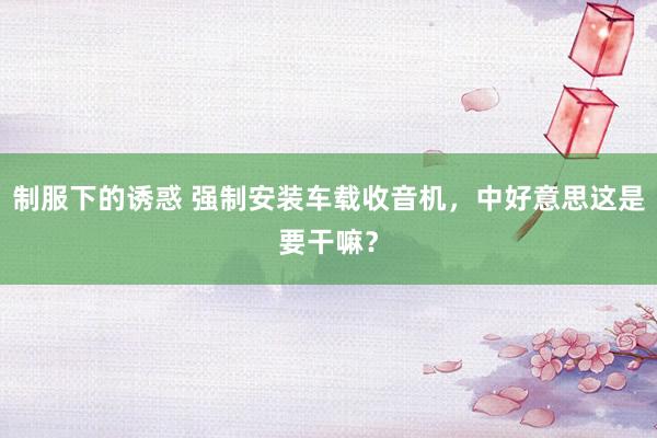 制服下的诱惑 强制安装车载收音机，中好意思这是要干嘛？