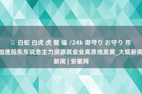 ✨白蛇 白虎 虎 龍 福 /24k 御守り お守り 市区联动  加速股东东说念主力资源就业业高质地发展_大皖新闻 | 安徽网