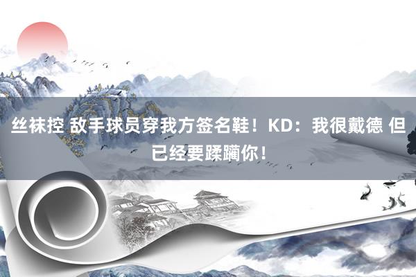 丝袜控 敌手球员穿我方签名鞋！KD：我很戴德 但已经要蹂躏你！