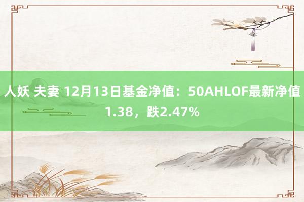 人妖 夫妻 12月13日基金净值：50AHLOF最新净值1.38，跌2.47%