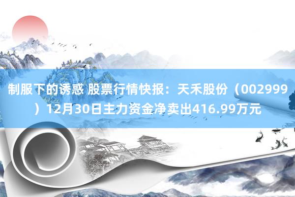 制服下的诱惑 股票行情快报：天禾股份（002999）12月30日主力资金净卖出416.99万元