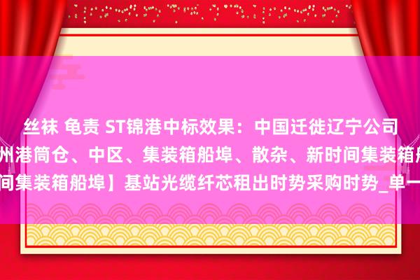 丝袜 龟责 ST锦港中标效果：中国迁徙辽宁公司锦州分公司2024年【锦州港筒仓、中区、集装箱船埠、散杂、新时间集装箱船埠】基站光缆纤芯租出时势采购时势_单一开始采购信息公告