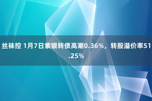 丝袜控 1月7日紫银转债高潮0.36%，转股溢价率51.25%