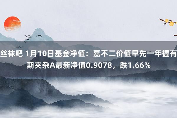 丝袜吧 1月10日基金净值：嘉不二价值早先一年握有期夹杂A最新净值0.9078，跌1.66%