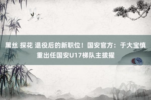 黑丝 探花 退役后的新职位！国安官方：于大宝慎重出任国安U17梯队主拔擢