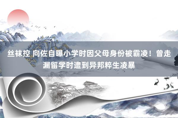 丝袜控 向佐自曝小学时因父母身份被霸凌！曾走漏留学时遭到异邦粹生凌暴