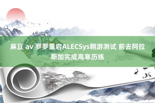 麻豆 av 罗罗重启ALECSys翱游测试 前去阿拉斯加完成高寒历练